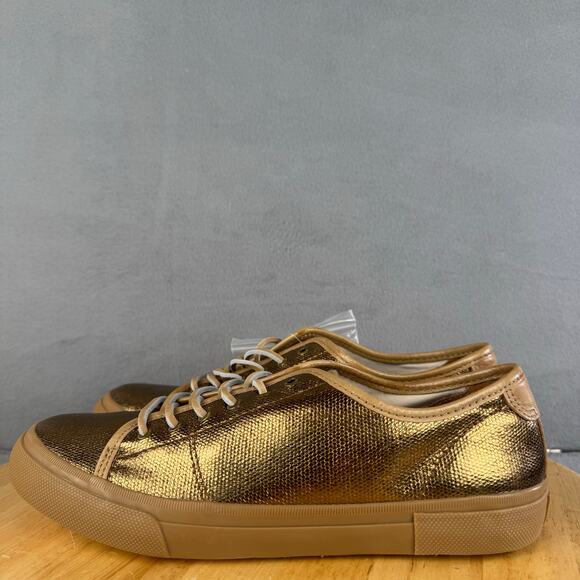 FRYE Gia Canvas Low-Top Bronze Casual Sneaker New Women’s Size 9M US Rare - Picture 1 of 8